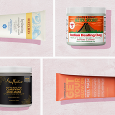 A collage of the best drugstore face masks.