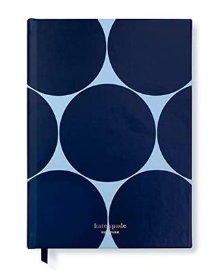 Kate Spade New York Undated Daily Planner, Large Journal Planner, to Do List Notebook, Blue Hardcover Personal Organizer, Joy Dot