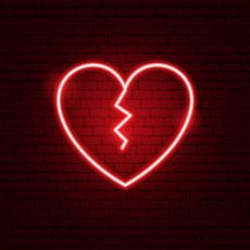 Red, Heart, Love, Organ, Neon, Human body, Heart, Symbol, 