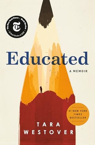 Educated book cover with the tip of a pencil