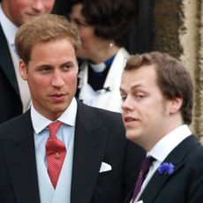 Prince William and Tom Parker Bowles, who is Queen Camilla's son, both wear suits