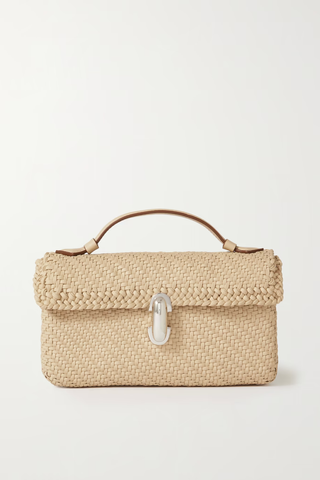 Savette Symmetry Pochette woven leather tote