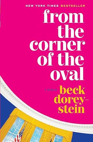 From the Corner of the Oval book cover with a pink oval next to what looks like a window from the oval office