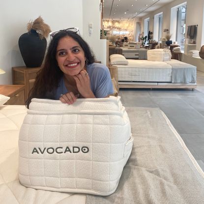 Gabrielle Ulubay with Avocado Mattress