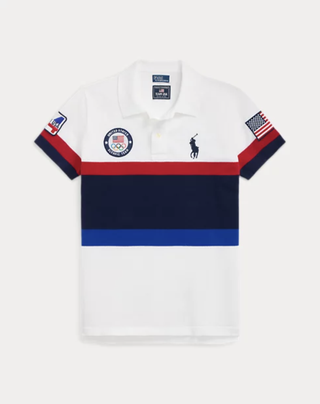 a striped polo shirt from ralph lauren