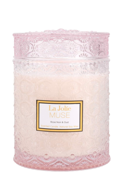 La Jolie Muse Rose Noir & Oud Scented Candle