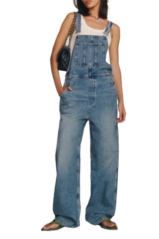 River Relaxed Denim Overalls