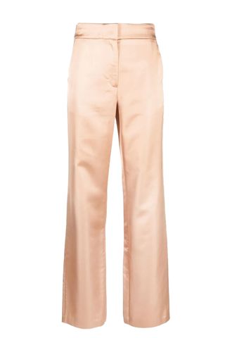 Straight-Leg Satin Trousers