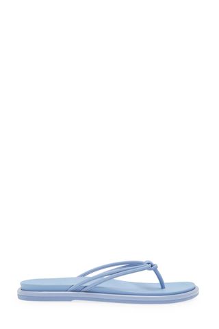 OluKai blue Aka Flip Flop on white background