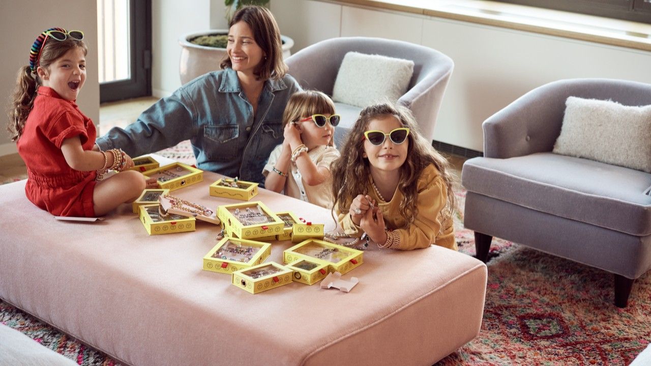 Maria Duenas Jacobs at home with her three daughters