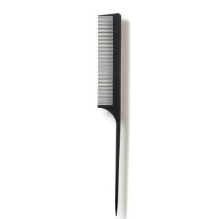 black Harry Josh Pro Tools Carbon Tail Comb on a white background