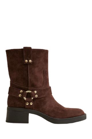 J.Crew Moto Ankle Boots in Suede