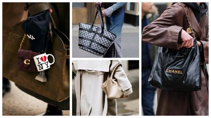 Lonchamp Le Pliage Tote; Madewell The Transport Tote; Calpak Haven Laptop Tote Bag 