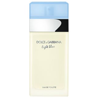 Light Blue Eau De Toilette Spray on white background