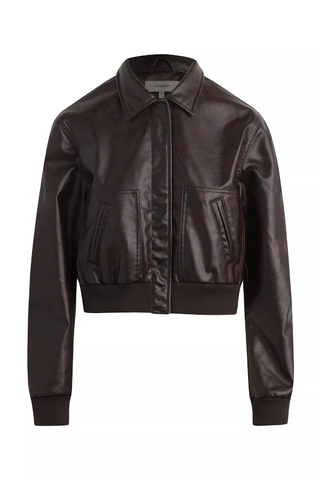 Hudson Jeans Faux Leather Bomber Jacket