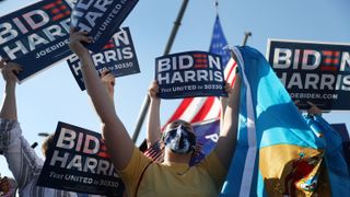 democratic presidential nominee joe biden and running mate sen kamala harris d ca address the nation