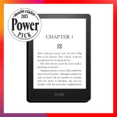 Kindle Paperwhite with Power Pick stamp overlaid red gradient background