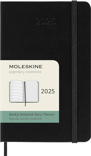 Moleskine Classic 12 Month 2025 Weekly Planner, Hard Cover, Pocket (3.5