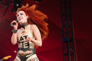 Chappell Roan performs during the first day at the Coachella Valley Music and Arts Festival on Friday, April 12, 2024 in Indio, CA.