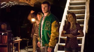 chris hemsworth in cabin in the woods