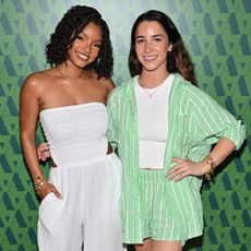 Halle Bailey and Aly Raisman at Aerie Event