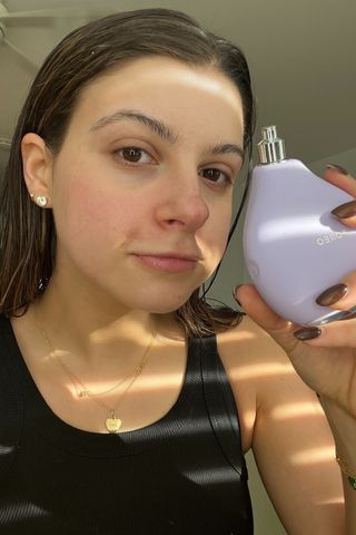 Danielle Cohen with the FOREO Kiwi after use.