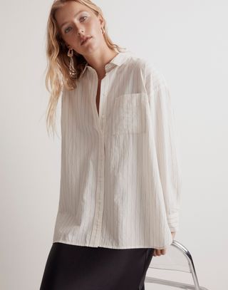 The Signature Poplin Oversized Shirt in Stripe