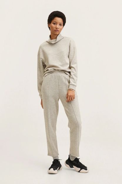 Mango Funnel Neck Sweatshirt + Elastic Waist Pants