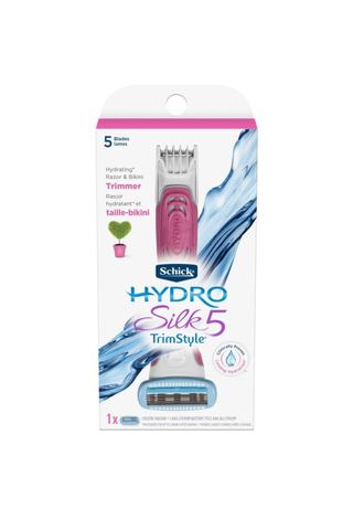 Schick Hydro Silk 5 TrimStyle Women's Razor and Bikini Trimmer - 1 Razor Handle and 1 Refill