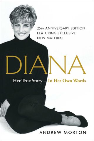 diana by andrew morton book cover featuring diana in a black turtle neck smiling