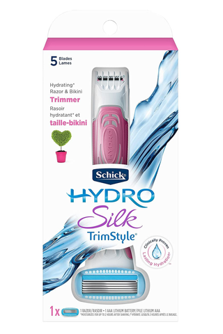 Schick Hydro Silk TrimStyle Moisturizing Razor for Women with Bikini Trimmer,1 Count