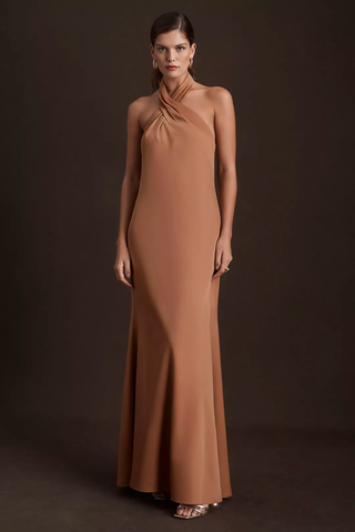 Anthropologie Labor Day Weekend Sale 2023 | BHLDN Ruby Twist Halter Satin Gown