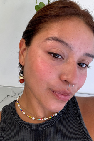 Marie Claire's Tester, Chelsea, tried out the Charlotte Tilbury Rock 'N' Kohl Eyeliner Pencil in both black and brown shades. Here she is wearing the black eyeliner shade.