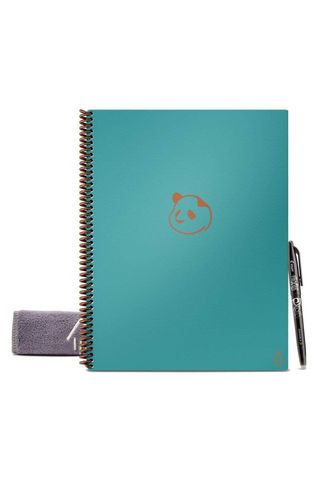 blue planner with panda on it