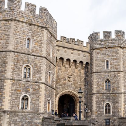 Exterior of Windsor Castle on a cloudy day