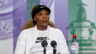 london, england june 27 serena williams of the united states attends a press conference ahead of the championships wimbledon 2021 at all england lawn tennis and croquet club on june 27, 2021 in london, england photo by aeltcpoolgetty images