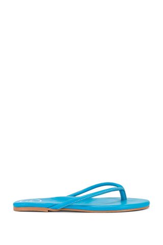 Solei Sea blue Indie Sandal flip-flop on white background