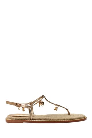 Schutz Mitchell Metallic Charms Thong Sandals