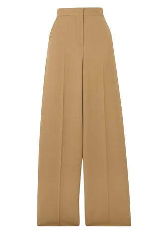 Senna Pleated Wool-Twill Wide-Leg Pants