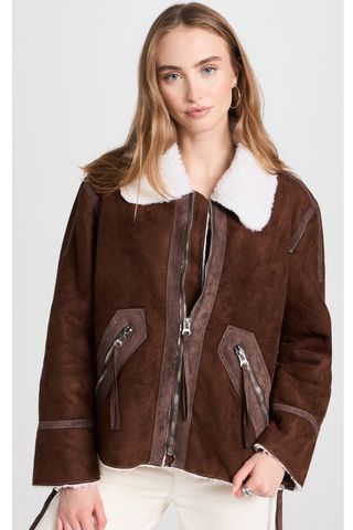 Moon River Shearling Mustang Jacket 