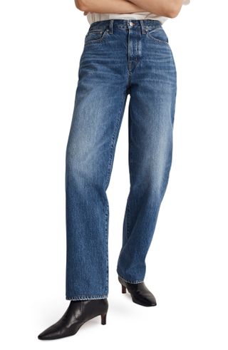 Low Slung Straight Leg Jeans