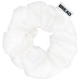 Fluffy white Bread Puff: Hair & Wrist Scrunchie on a white background