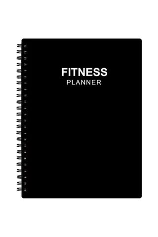 black fitness planner