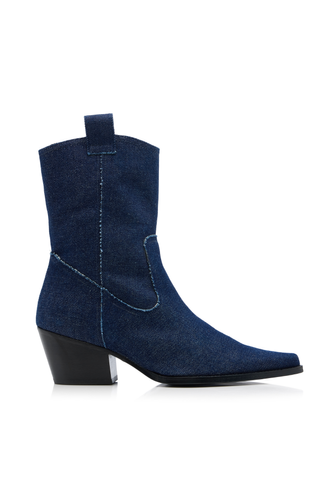 Best Summer Boots | STAUD June Denim Ankle Boots