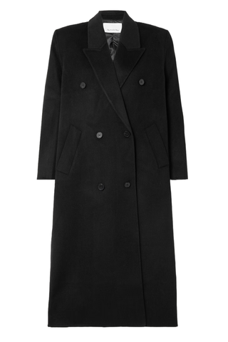 The Frankie Shop Gaia Double-Breasted Wool-Blend Coat