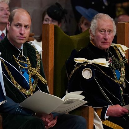 Prince William and his dad King Charles both wear military uniforms