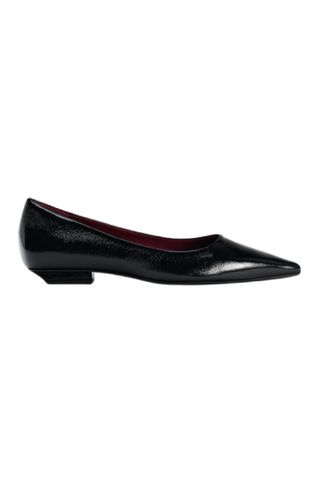 Zara Faux Patent Leather Toe Shoes