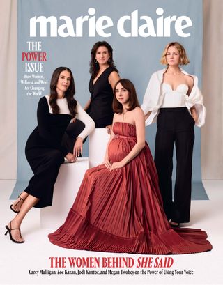 Meghan Twohey, Jodi Kantor, Zoe Kazan and Carey Mulligan