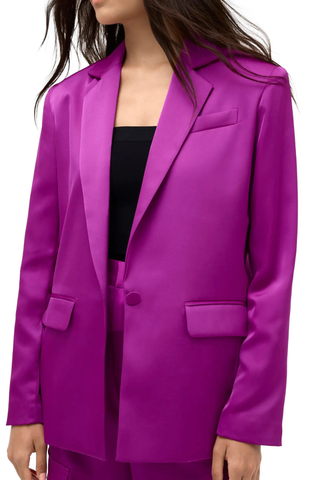 Purple satin blazer