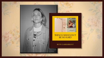 a headshot of photographer beth garrabrant and a still of the cover of her book things shouldn&#039;t be so hard over waller paper